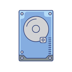 hard drive icon, hard drive vector illustration-simple illustration of hard drive, perfect for hard drive logos and icons