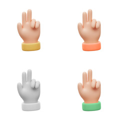 3D Illustration of a hand Gesture