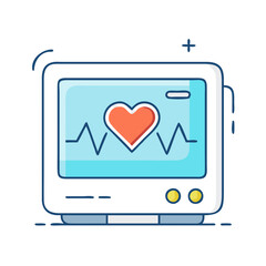 heartbeat monitor icon, heartbeat monitor vector illustration-simple illustration of heartbeat monitor, perfect for heartbeat monitor logos and icons