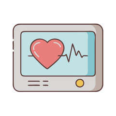 heart rate monitor icon, heart rate monitor vector illustration-simple illustration of heart rate monitor, perfect for heart rate monitor logos and icons