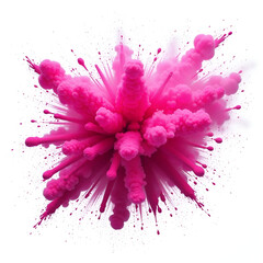 pink ink splash on white background