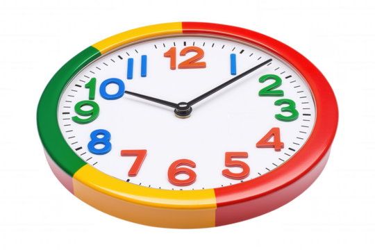 Colorful Educational Clock for Teaching Time and Learning Skills