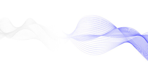 Abstract blue Waves. Blend wave lines. Futuristic technology wave lines background.  Abstract colorful wave lines and technology background. Vector abstract colorful flowing wave lines isolated.