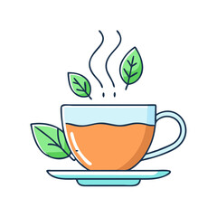 herbal tea icon, herbal tea vector illustration-simple illustration of herbal tea, perfect for herbal tea logos and icons