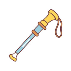 hiking stick icon, hiking stick vector illustration-simple illustration of hiking stick, perfect for hiking stick logos and icons