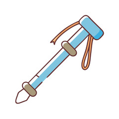 hiking stick icon, hiking stick vector illustration-simple illustration of hiking stick, perfect for hiking stick logos and icons
