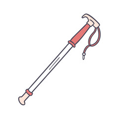 hiking stick icon, hiking stick vector illustration-simple illustration of hiking stick, perfect for hiking stick logos and icons