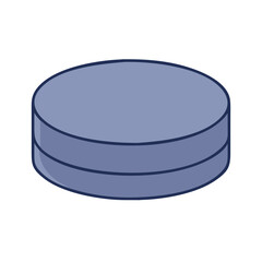 hockey puck icon, hockey puck vector illustration-simple illustration of hockey puck, perfect for hockey puck logos and icons