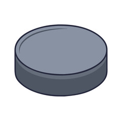 hockey puck icon, hockey puck vector illustration-simple illustration of hockey puck, perfect for hockey puck logos and icons