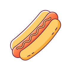 hot dog icon, hot dog vector illustration-simple illustration of hot dog, perfect for hot dog logos and icons