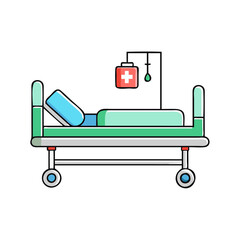 hospital bed icon, hospital bed vector illustration-simple illustration of hospital bed, perfect for hospital bed logos and icons