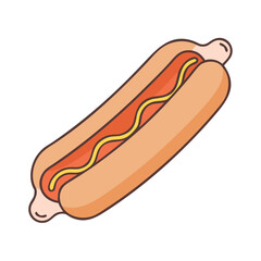 hot dog icon, hot dog vector illustration-simple illustration of hot dog, perfect for hot dog logos and icons
