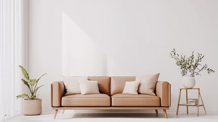 Elegant design showcases a white background with sophisticated furnishings.