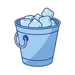 ice bucket icon, ice bucket vector illustration-simple illustration of ice bucket, perfect for ice bucket logos and icons