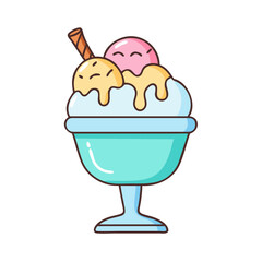 ice cream icon, ice cream vector illustration-simple illustration of ice cream, perfect for ice cream logos and icons