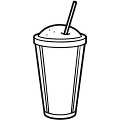Minimalist Smoothie Glass Line Art Design