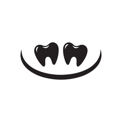  tooth icons logo silhouette vector art illustration