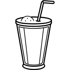 Minimalist Smoothie Glass Line Art Design