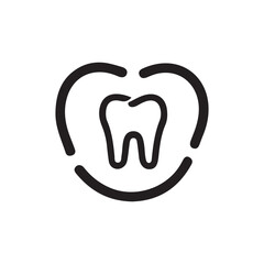  tooth icons logo silhouette vector art illustration
