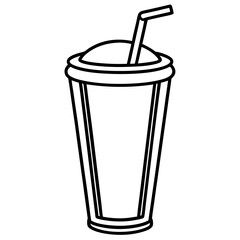 Minimalist Smoothie Glass Line Art Design