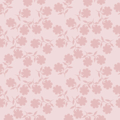 Cute hand drawn floral seamless pattern background