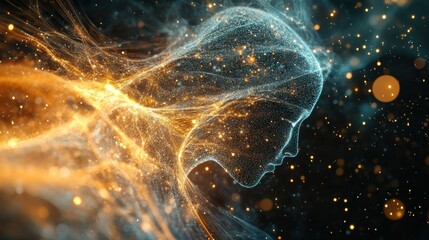 Naklejka premium Networking and social connection concept, ai generative