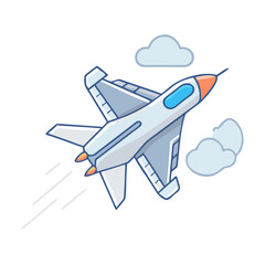 jet fighter icon, jet fighter vector illustration-simple illustration of jet fighter, perfect for jet fighter logos and icons