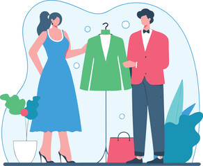 Fashion design concept hand drawn illustration