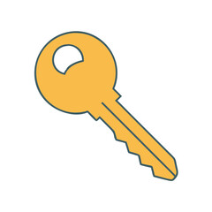 key icon, key vector illustration-simple illustration of key, perfect for key logos and icons