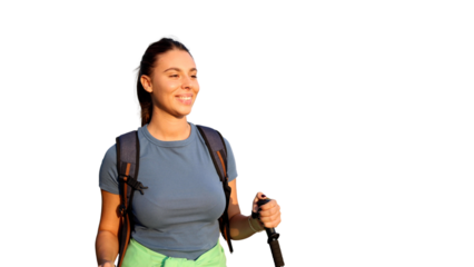 Woman on a hike appreciating the mountain view	