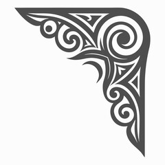 Corner ornament design maori style  vector illustration
