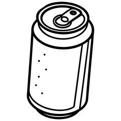 Minimalist Soda Can Line Art Design