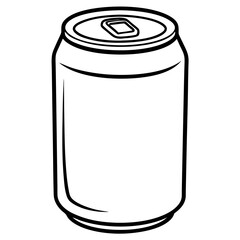 Minimalist Soda Can Line Art Design