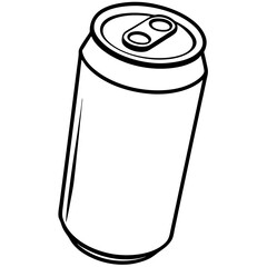 Minimalist Soda Can Line Art Design