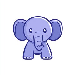Fototapeta premium Cute cartoon elephant illustration