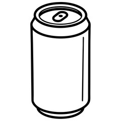 Minimalist Soda Can Line Art Design