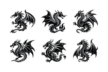 set of animal on white