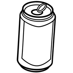 Minimalist Soda Can Line Art Design