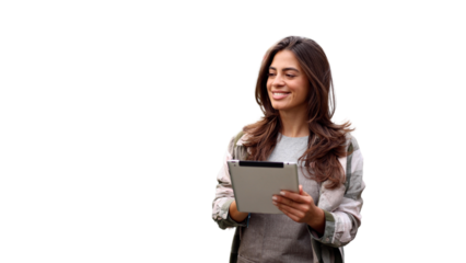 Beautiful owner of a gardening center managing work	