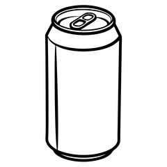 Minimalist Soda Can Line Art Design