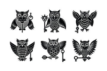 set of animal on white