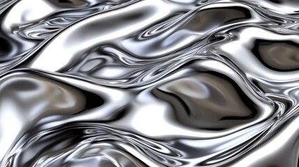 Dynamic Chrome Texture with Fluid Reflections