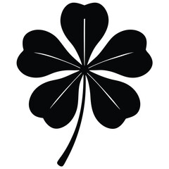 Simple Clover Leaf Outline Shamrock Design for St. Patrick's Day