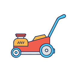 lawn mower icon, lawn mower vector illustration-simple illustration of lawn mower, perfect for lawn mower logos and icons