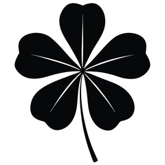 Simple Clover Leaf Outline Shamrock Design for St. Patrick's Day