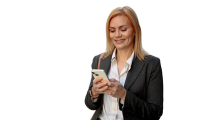 Woman using smartphone