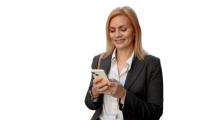 Woman using smartphone