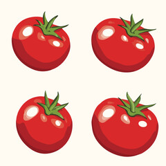 Tomato Seamless Pattern in hand drawn style