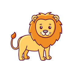 lion icon, lion vector illustration-simple illustration of lion, perfect for lion logos and icons