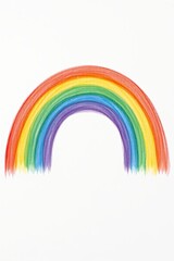 Obraz premium there is a drawing of a rainbow with a white background